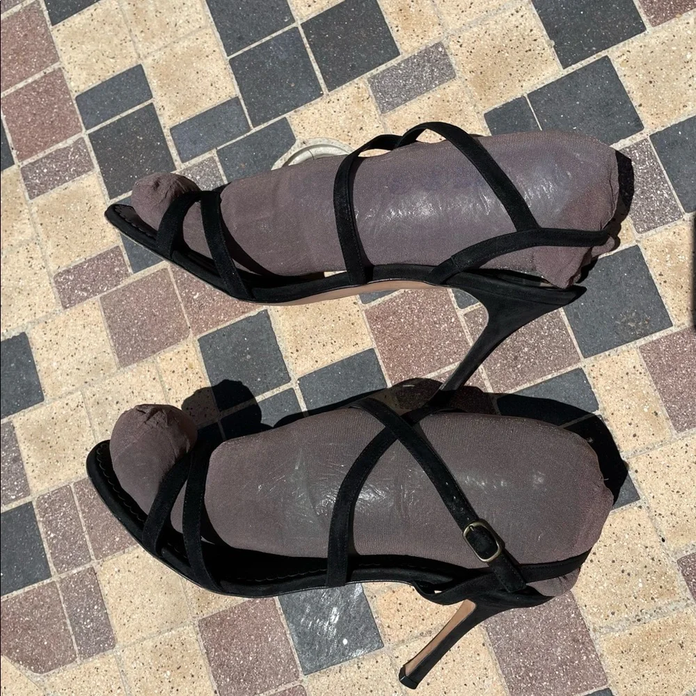 Manolo Blahnik Black Strappy Stiletto Sandals - Picture 16 of 16